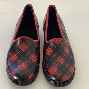 Cougar Handcrafted Rubber Rain Gardening Slip on Shoes Checkered Buffalo Print